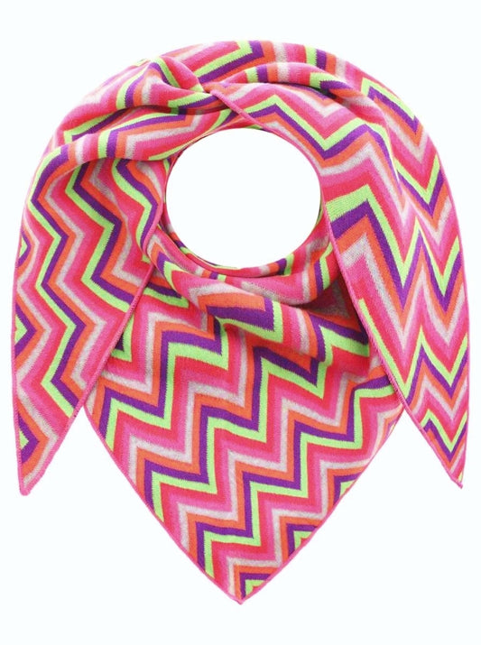 💕 Zwillingsherz Dreieckstuch "Nessi" Baumwolle Neon Bunt