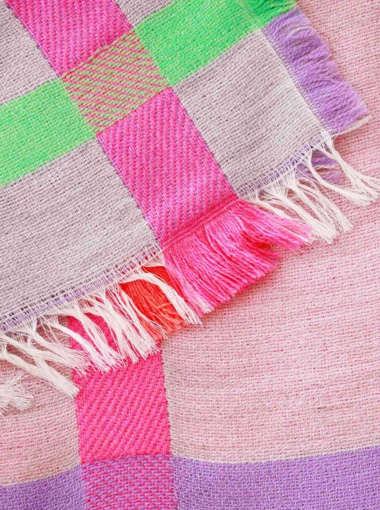 💕 Zwillingsherz Schal "Deloris" Baumwolle Wolle Multi