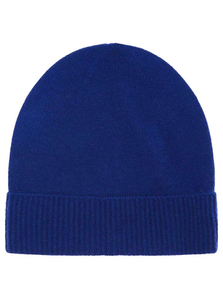 💕 Zwillingsherz Mütze "Ribbon Edge Beanie" 100 % Kaschmir Neonblau