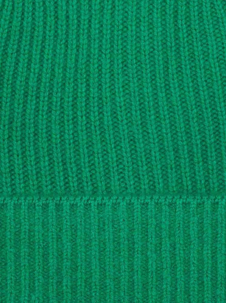 💕 Zwillingsherz Mütze "Ribbon Pattern" 100 % Kaschmir Grün