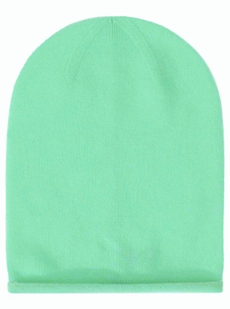 💕 Zwillingsherz Mütze Beanie "Pastell" 100 % Kaschmir Mint