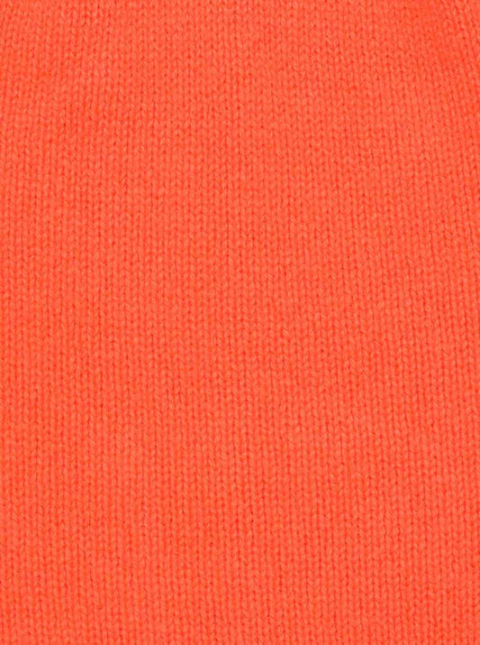 💕 Zwillingsherz Mütze Beanie "Pastell" 100 % Kaschmir Neonorange