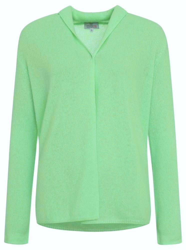 💕 Zwillingsherz Strickjacke "Spring & Love" 100 % Kaschmir Loose Knit Mint