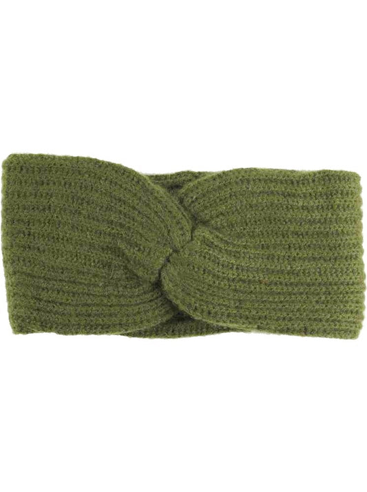 💕 Zwillingsherz Stirnband 100 % Cashmere "Rippen" Kaschmir Dunkelgrün Khaki