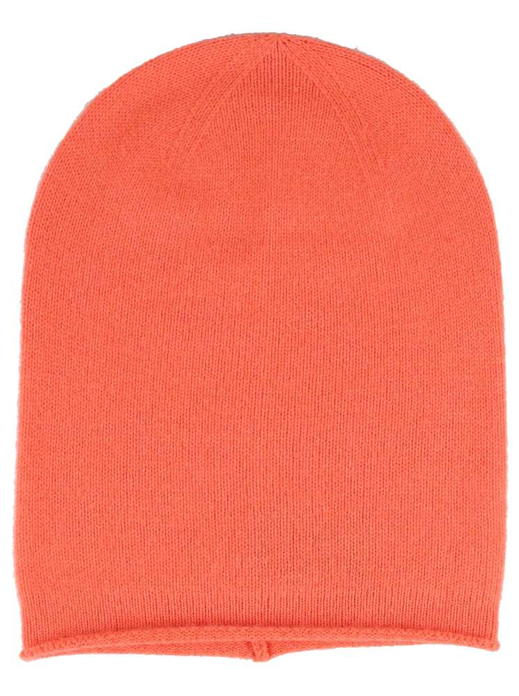 💕 Zwillingsherz Mütze Beanie "Pastell" 100 % Kaschmir Neonorange