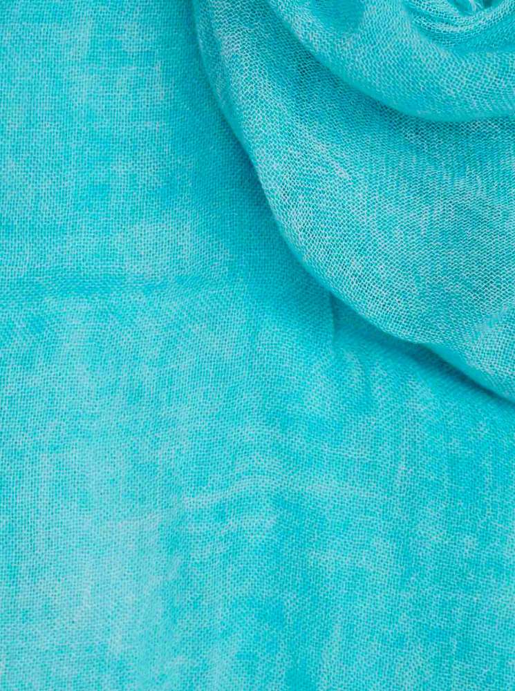 💕 Zwillingsherz Schal Tuch "Laura" Türkis Bambus nachhaltig