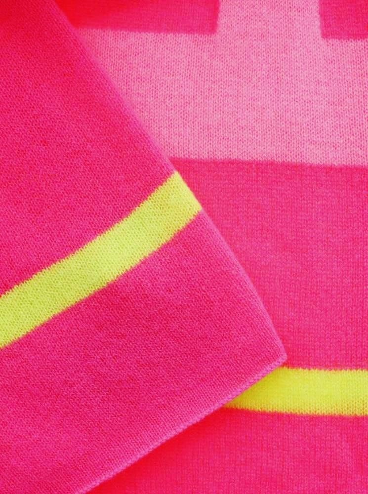 đź’• Zwillingsherz XXL Schal "Happy" 100 % Cashmere Kaschmir Neonpink
