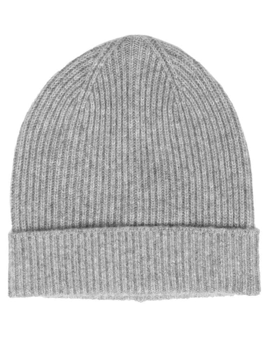 💕 Zwillingsherz Herren-Mütze "Ribbon Pattern" 100 % Kaschmir Hellgrau