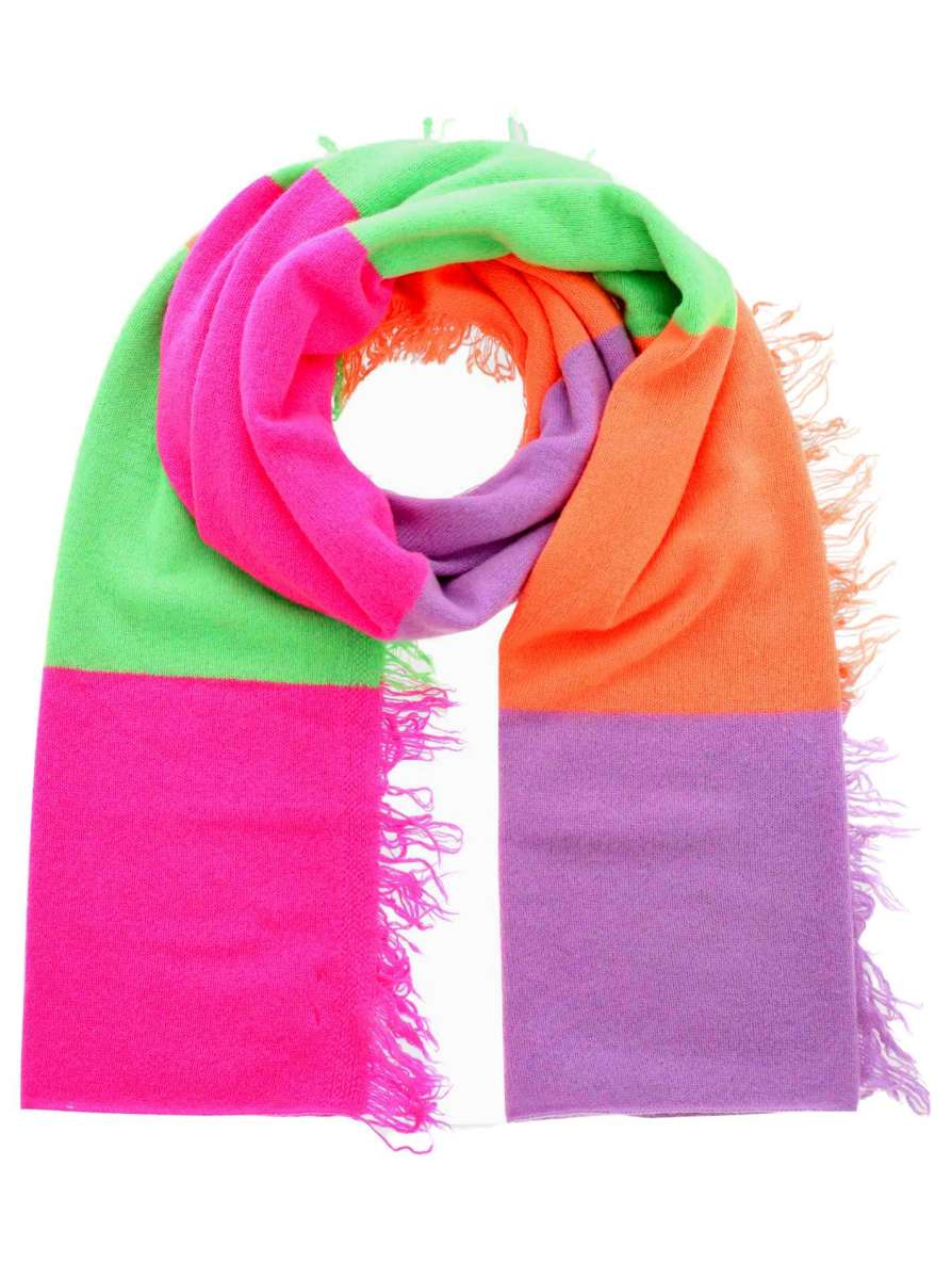 đź’• Zwillingsherz XXL Schal "Fransenschal Streifen" 100 % Cashmere Stola Kaschmir HellgrĂĽn