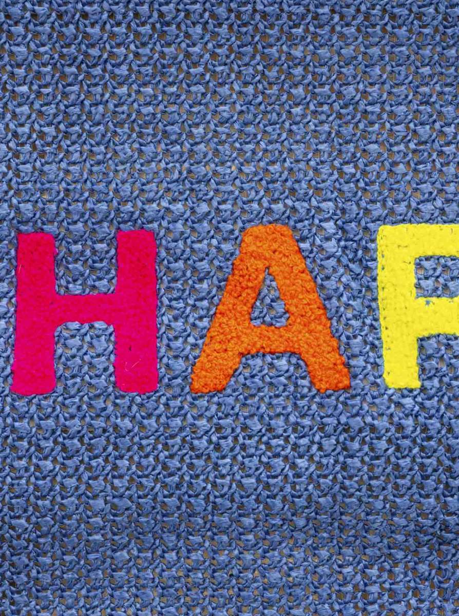 💕 Zwillingsherz Tasche Shopper "Happy" Jeansblau