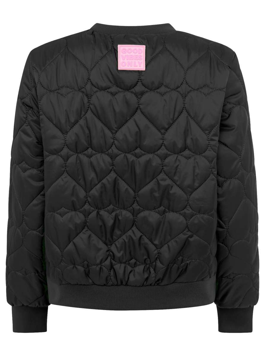 đź’• Zwillingsherz Bomberjacke "Be Happy" Schwarz