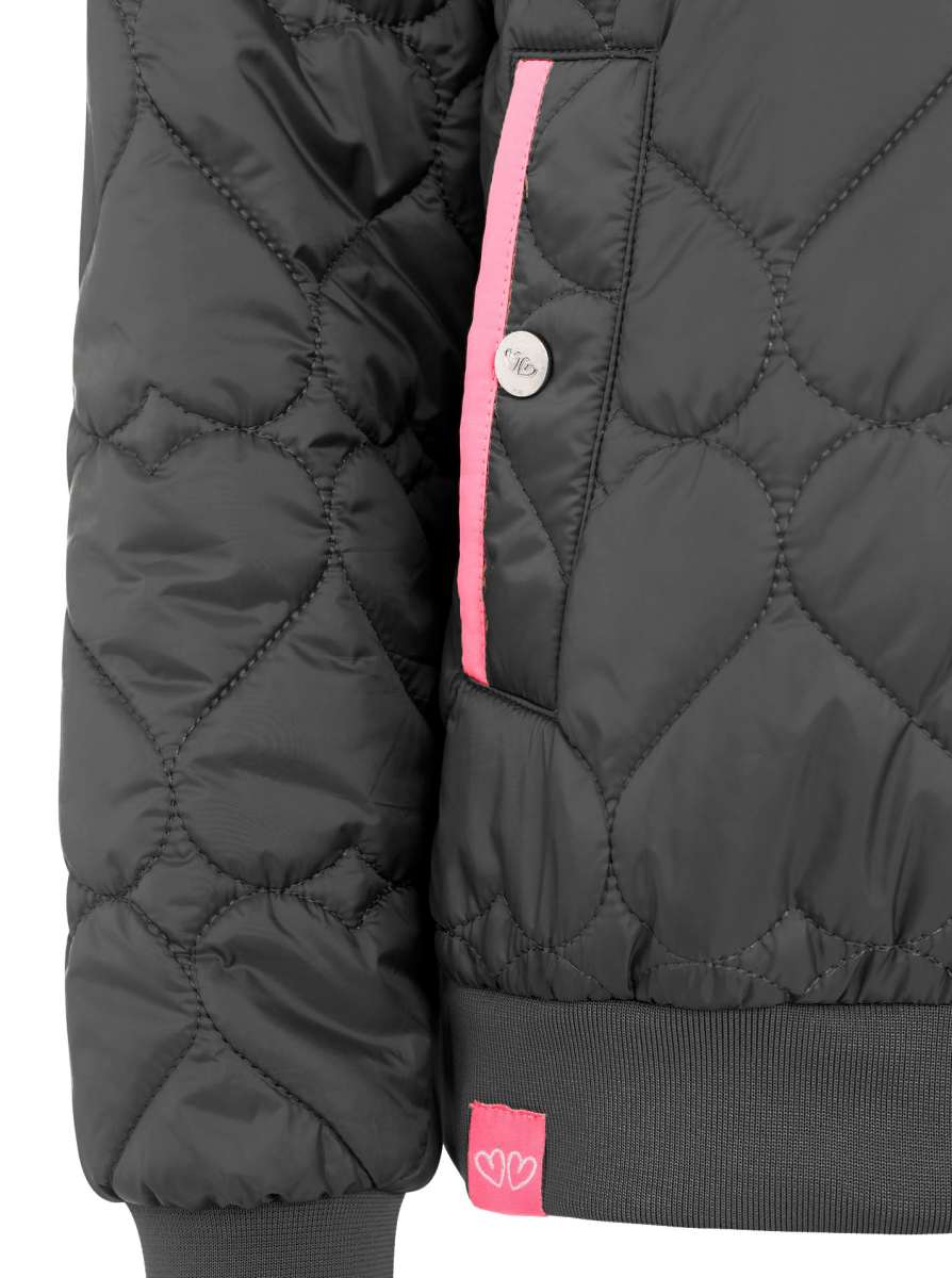 đź’• Zwillingsherz Bomberjacke "Be Happy" Schwarz