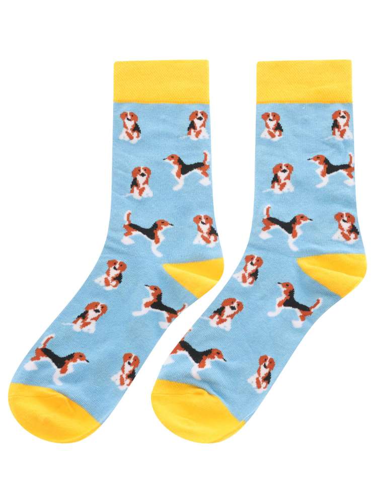💕 Zwillingsherz Socken "Hunde" Hellblau