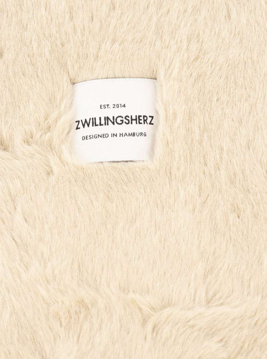 💕 Zwillingsherz Shopper XXL "Fake Fur" Creme