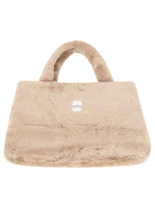 💕 Zwillingsherz Shopper XXL "Fake Fur" Beige