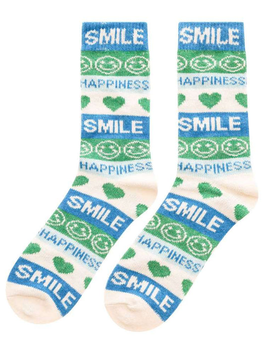 💕 Zwillingsherz Socken "Smile" Blau