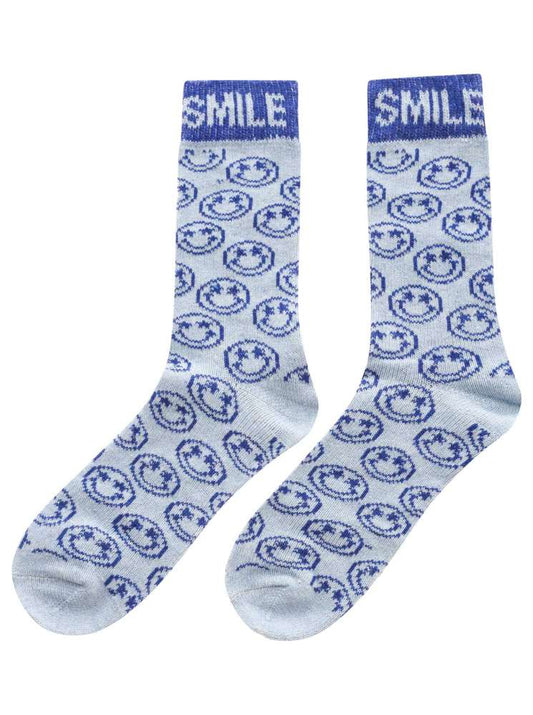 💕 Zwillingsherz Socken "Multi Smile" Kuschelsocken Blau