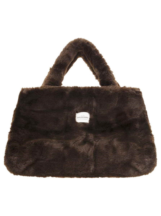 💕 Zwillingsherz Shopper XXL "Fake Fur" Braun