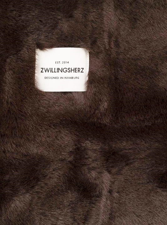 💕 Zwillingsherz Shopper XXL "Fake Fur" Braun