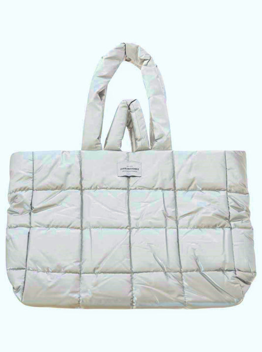 💕 Zwillingsherz Tasche XXL Stepptasche "ZH" Silber