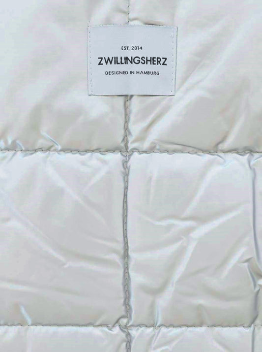 💕 Zwillingsherz Tasche XXL Stepptasche "ZH" Silber