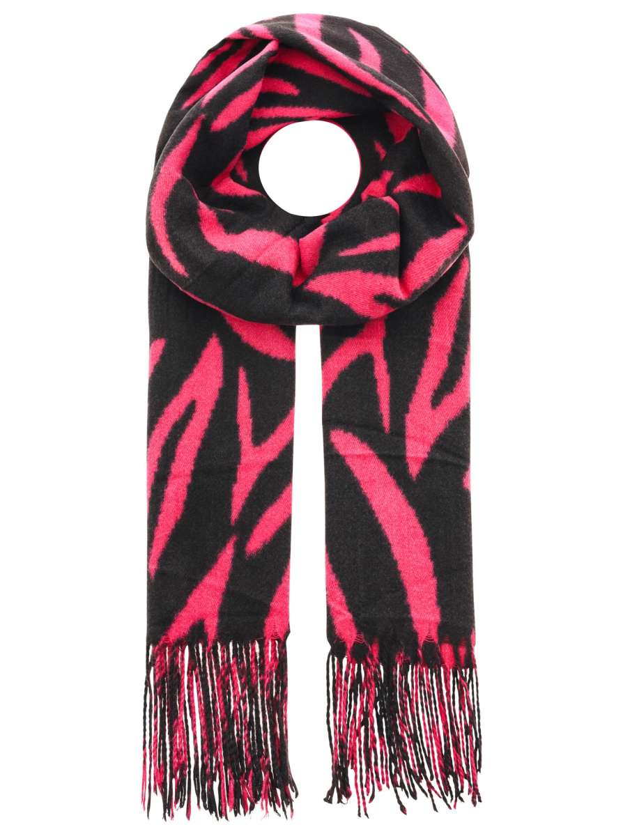 Schal "Das Zebra" Kuschelschal Schwarz Fuchsia