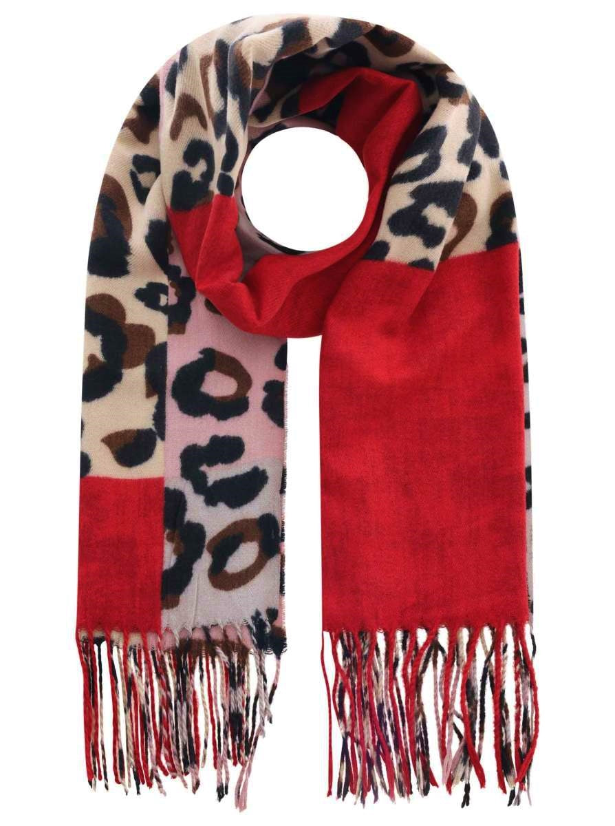 Schal "Leo & Colors" Kuschelschal Rot