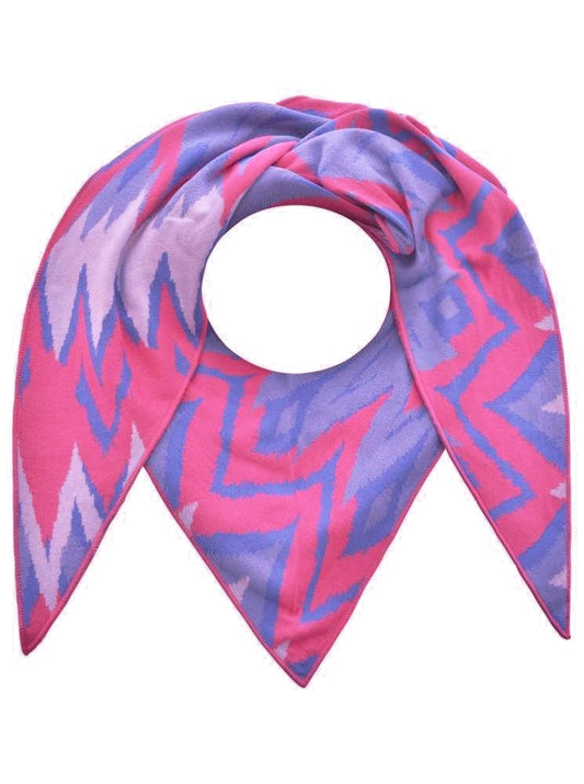 💕 Zwillingsherz Dreieckstuch "Dizzy" Baumwolle Blau Pink