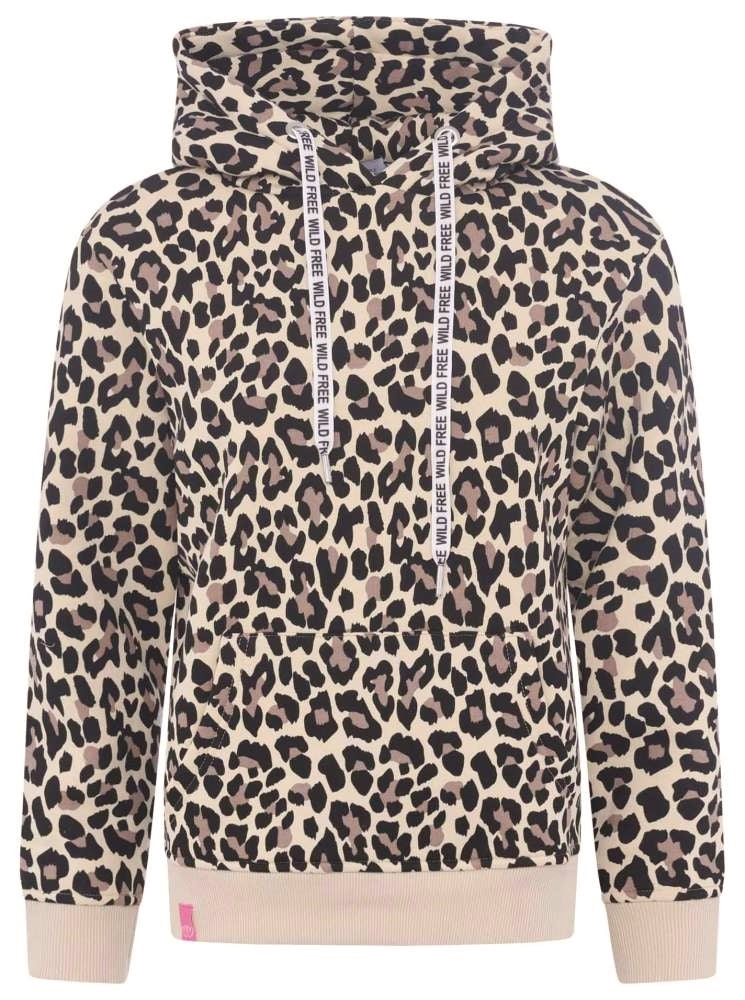 đź’• Zwillingsherz Sweatshirt Hoodie "Classic Leo" Baumwolle Beige