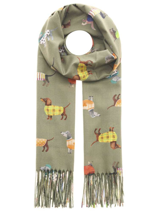 SchalZH "Dackel" Kuschelschal Soft Khaki