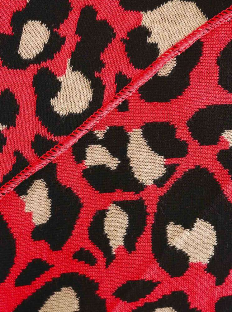 💕 Zwillingsherz Dreieckstuch "Kristine" Baumwolle Leo Rot