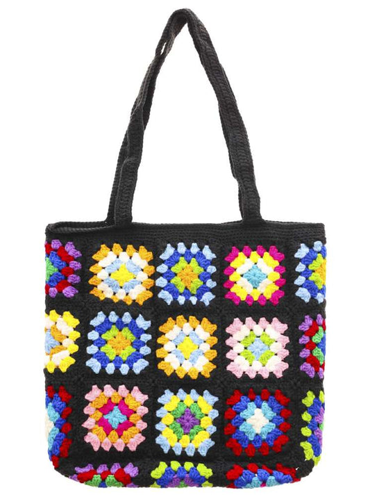 💕 Zwillingsherz Tasche Shopper "Blümchen" Schwarz