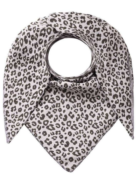 💕 Zwillingsherz Dreieckstuch "Leo & Colors" Musselin Viereck Grau