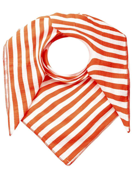 💕 Zwillingsherz Dreieckstuch "Streifen" Musselin Viereck Rot