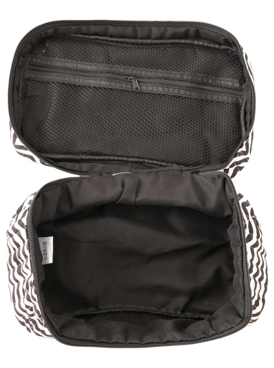 💕 Zwillingsherz Kosmetiktasche "Wellen" Schwarz