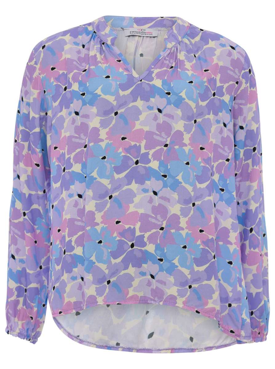 💕 Zwillingsherz Bluse One size "Seoul" Flieder