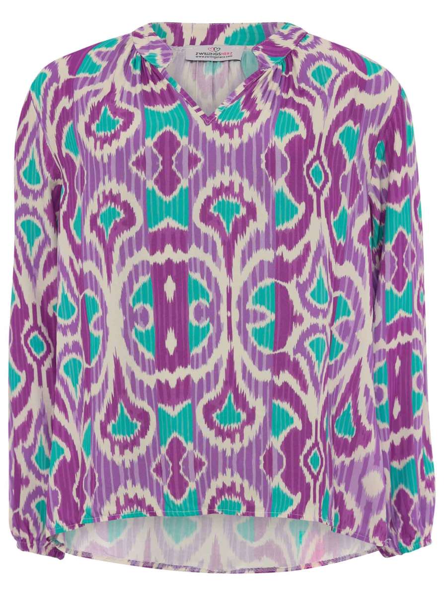 đź’• Zwillingsherz Bluse One size "Porto" Flieder