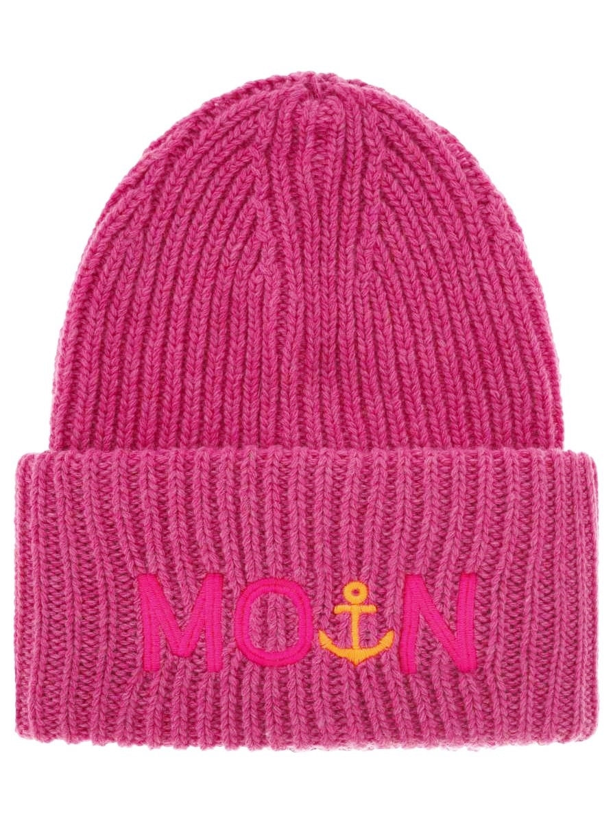 💕 Zwillingsherz Mütze "Moin" Blogger Beanie Wolle Pink