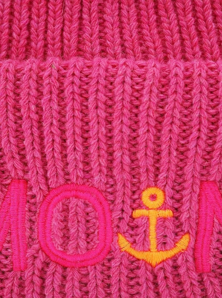💕 Zwillingsherz Mütze "Moin" Blogger Beanie Wolle Pink