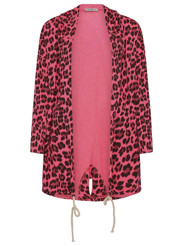 đź’• Zwillingsherz Sweatshirt Jacke "Tokio" Sweater Baumwolle Neonpink Schwarz
