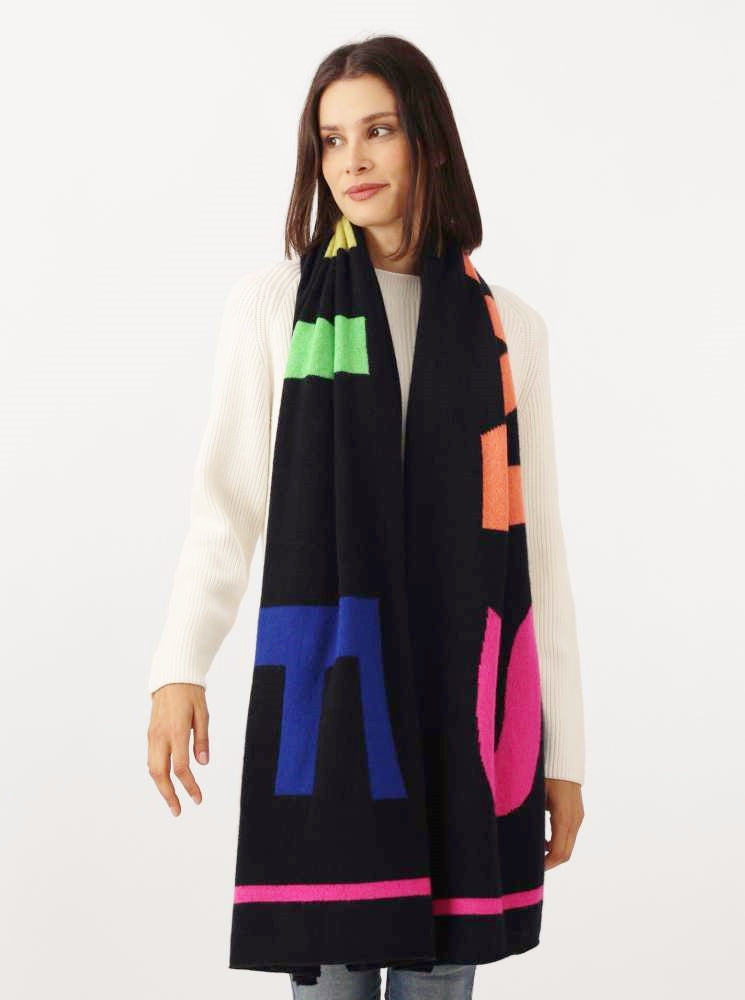💕 Zwillingsherz XXL Schal "Smile" 100 % Cashmere Kaschmir Navy