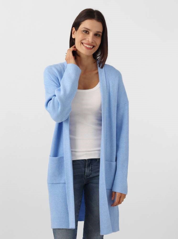 💕 Zwillingsherz Strickjacke "Pauleen" Viskose Hellblau