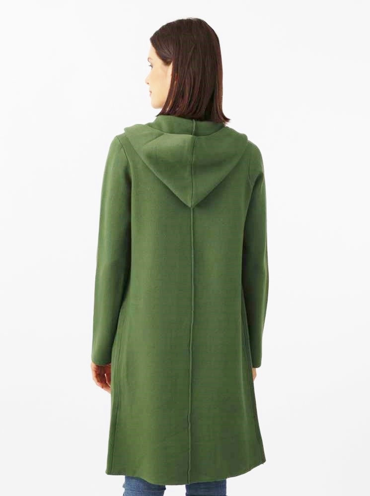 đź’• Zwillingsherz Strickjacke "Janina Basic" Strickmantel offen Khaki