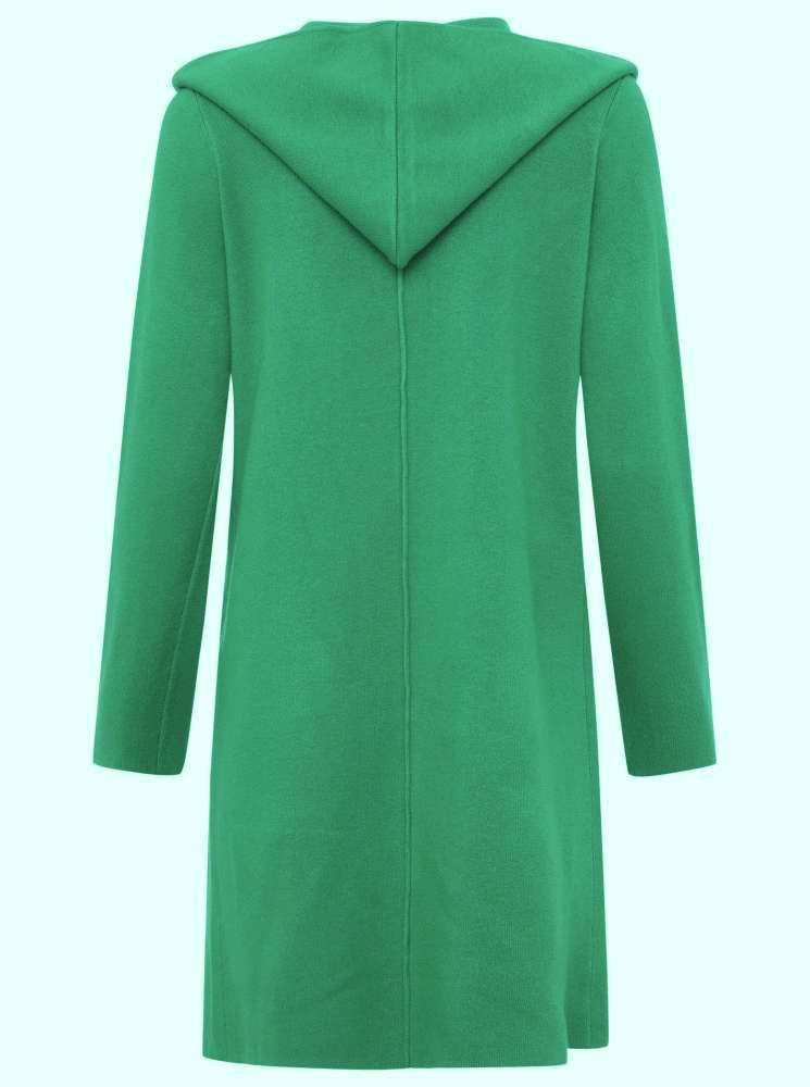 💕 Zwillingsherz Strickjacke "Janina Basic" Strickmantel offen Grün