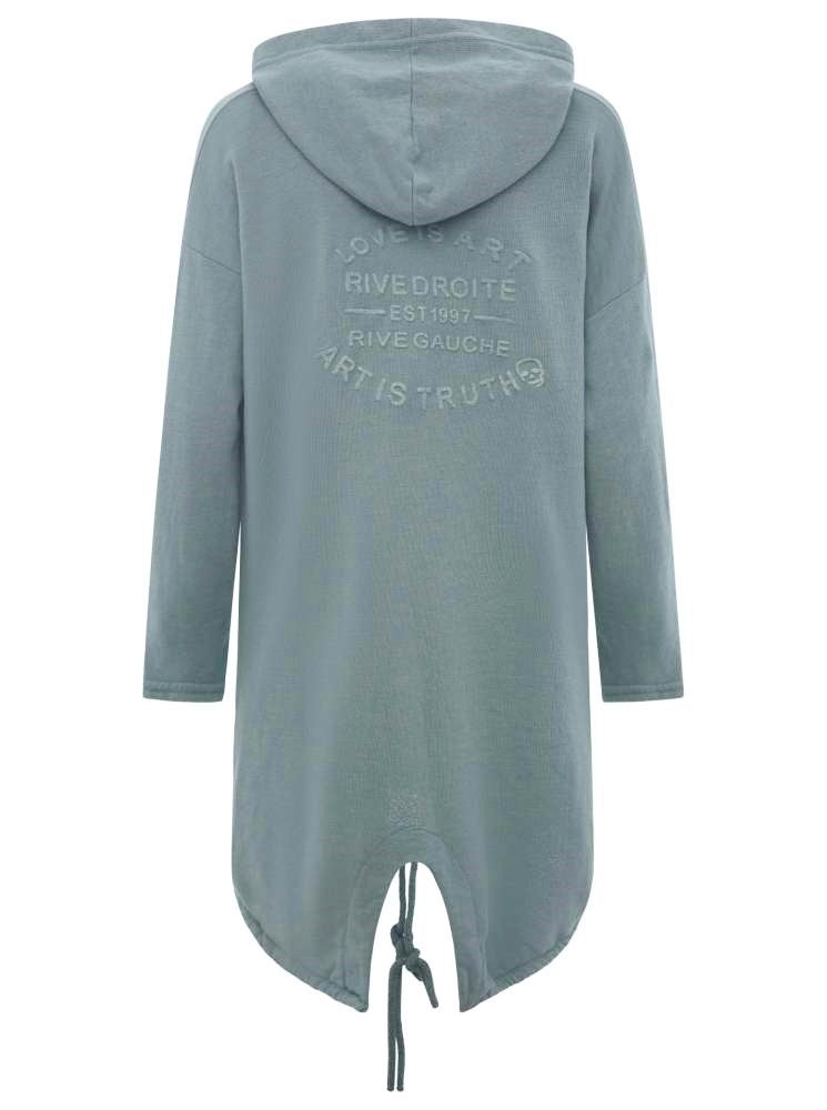 💕 Zwillingsherz Sweatshirt Jacke "Positive Mind" Sweater Baumwolle Grün