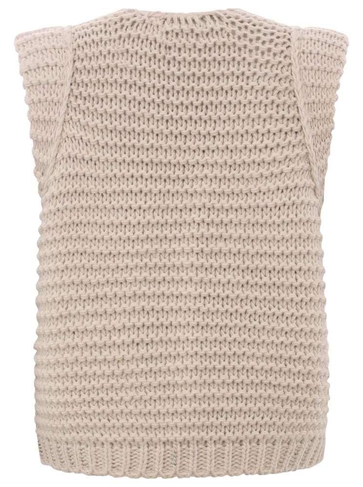 đź’• Zwillingsherz Weste Strickweste "Amrum" Beige