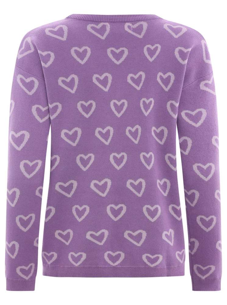 đź’• Zwillingsherz Pullover Pulli "Coralie" 100 % Baumwolle Flieder