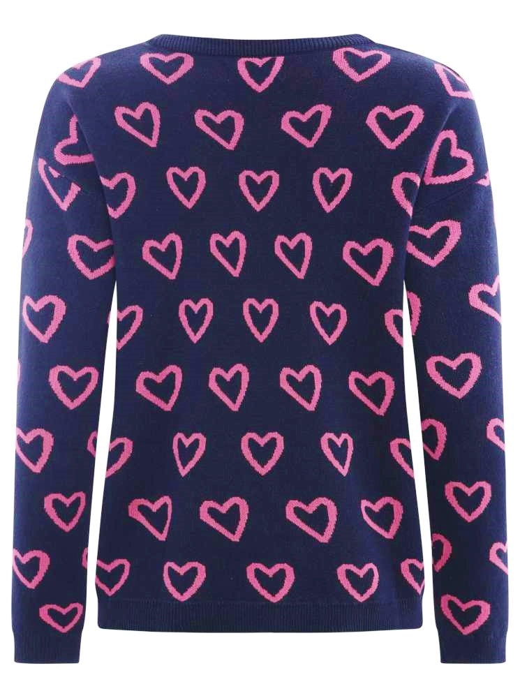 đź’• Zwillingsherz Pullover Pulli "Coralie" 100 % Baumwolle Navy