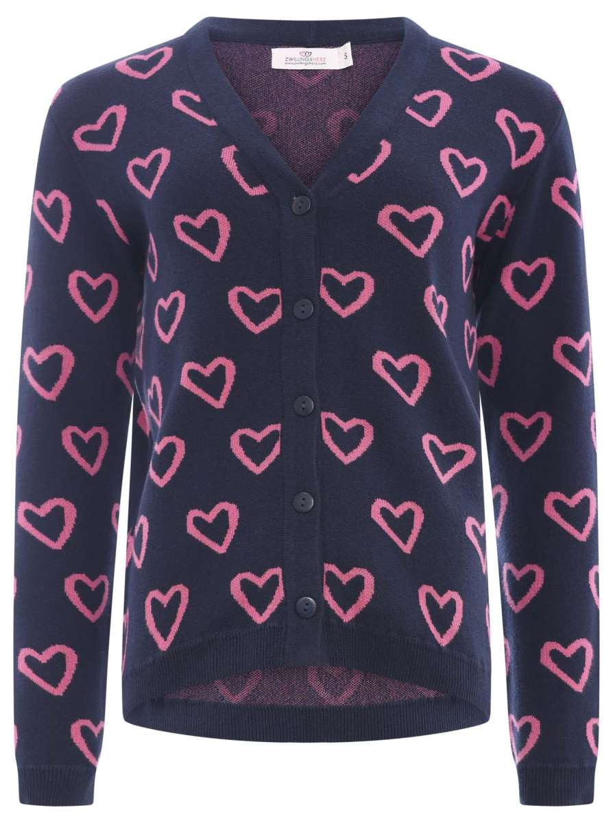 đź’• Zwillingsherz Strickjacke "Madlin" 100 % Baumwolle Navy