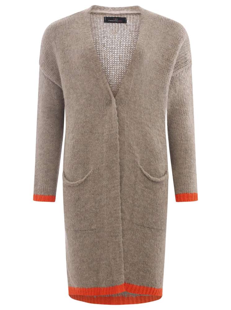 💕 Zwillingsherz Strickjacke "Florida" Wolle Beige